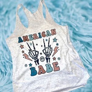 American Babe Skull Hands Tank Top